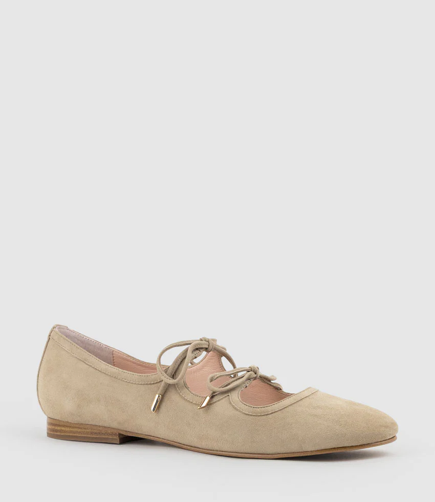 FELIA Tie Up Ballet in Sahara Suede - Image 2