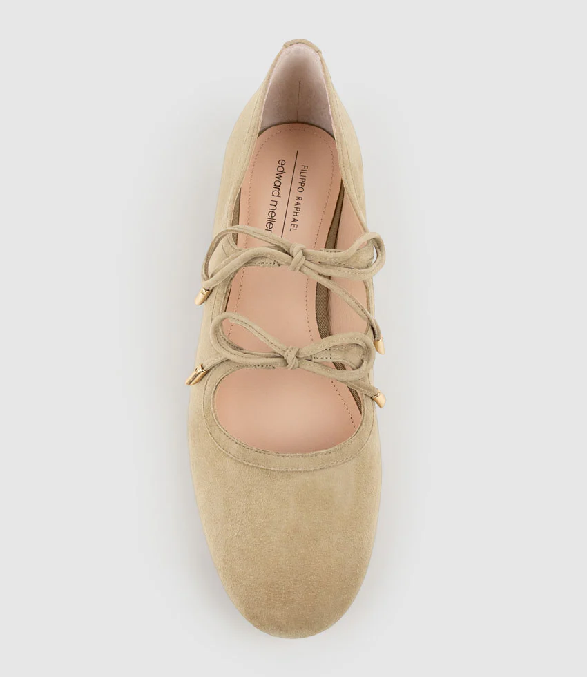 FELIA Tie Up Ballet in Sahara Suede - Image 4