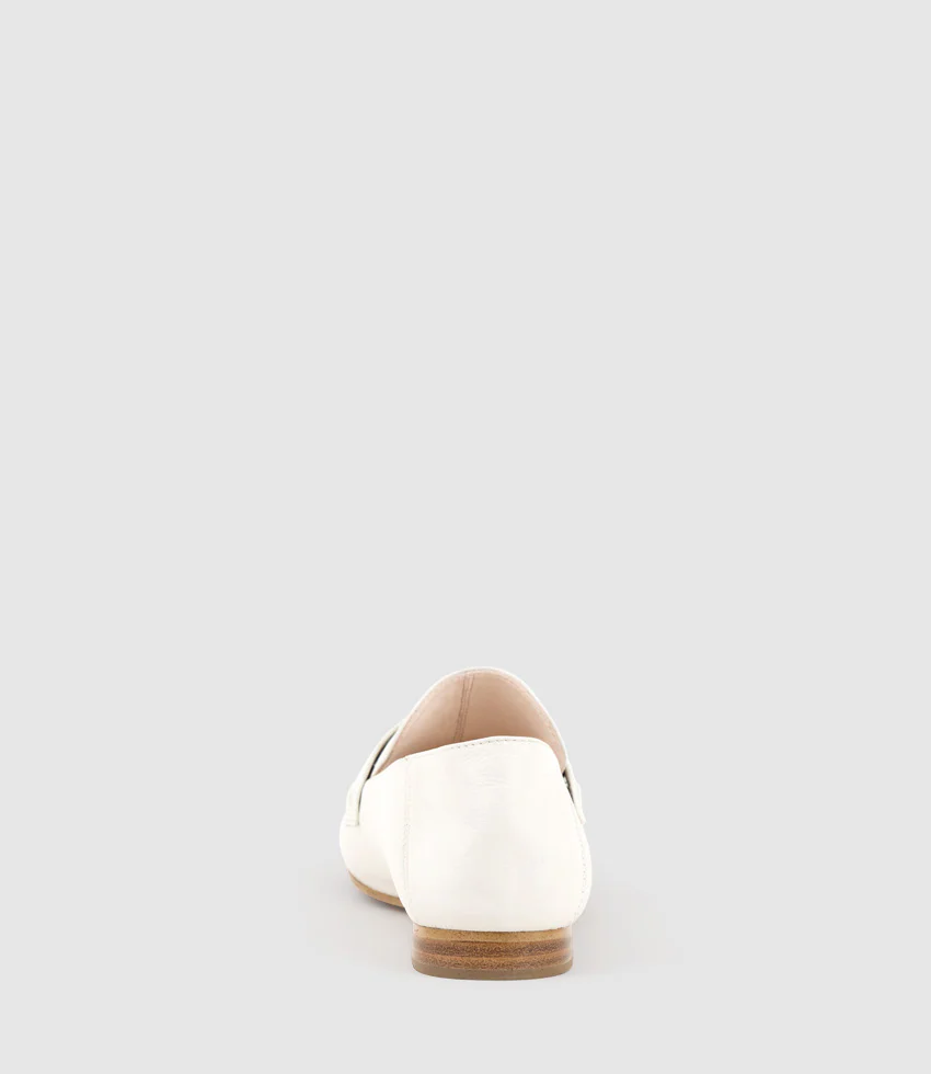 FINLAY Moccasin with Collapsible Back in Offwhite Calf - Image 3