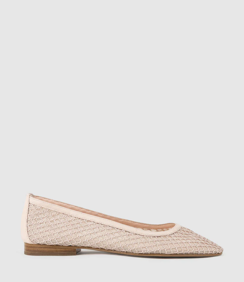 FIORA Bold Mesh Ballet in Beige