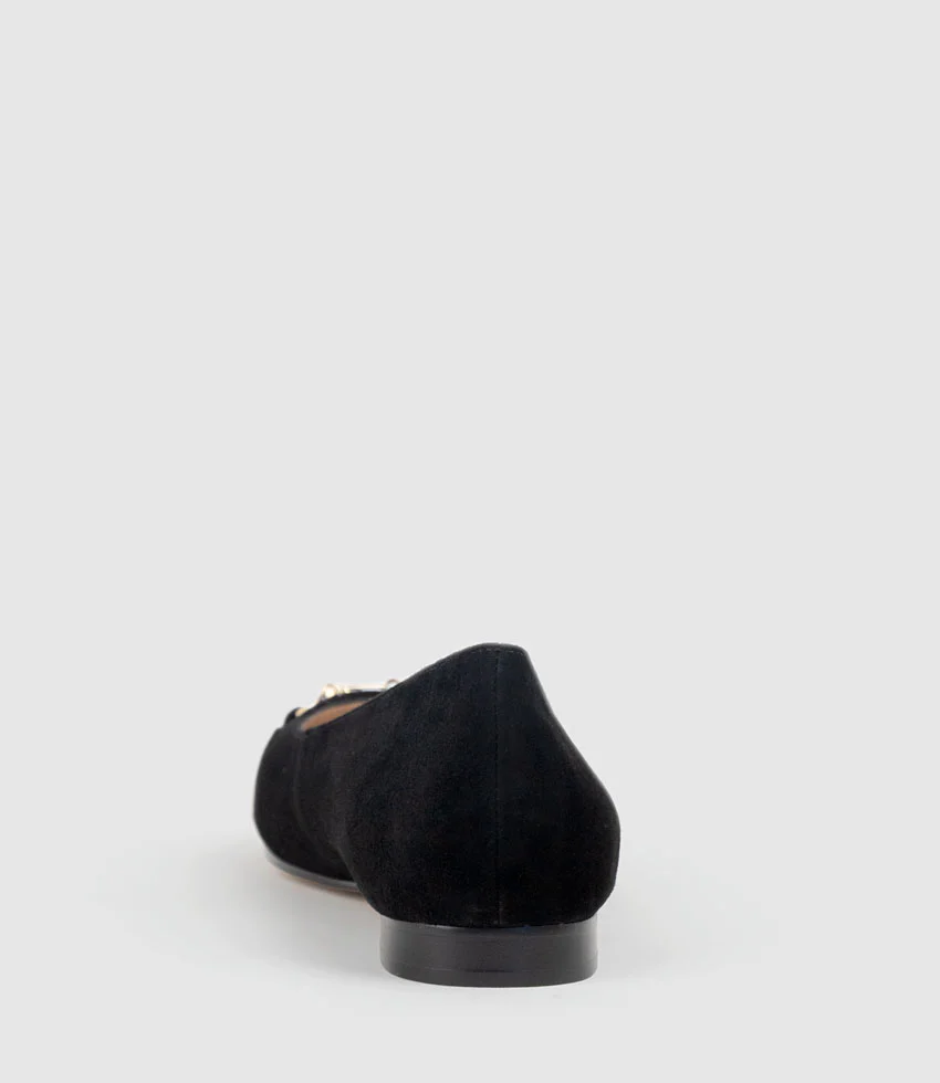 FRIA Ballet with Hardware in Black Suede - Image 4
