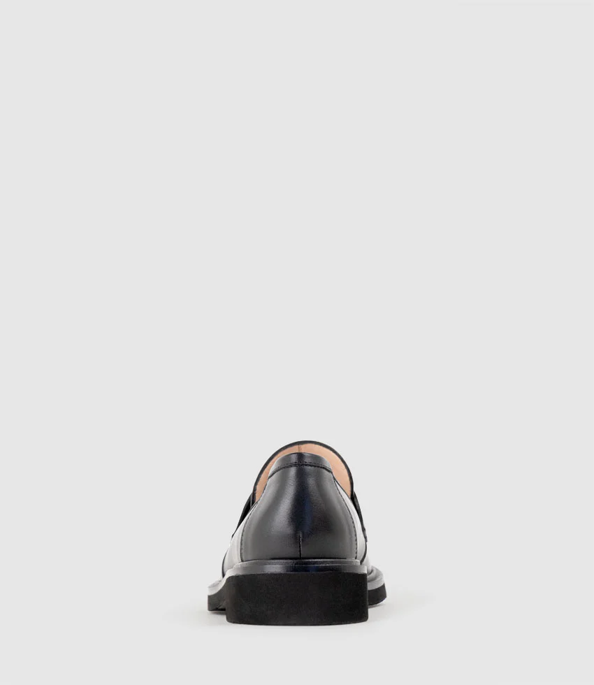 GALIA Loafer with Keeper in Black Calf - Image 3