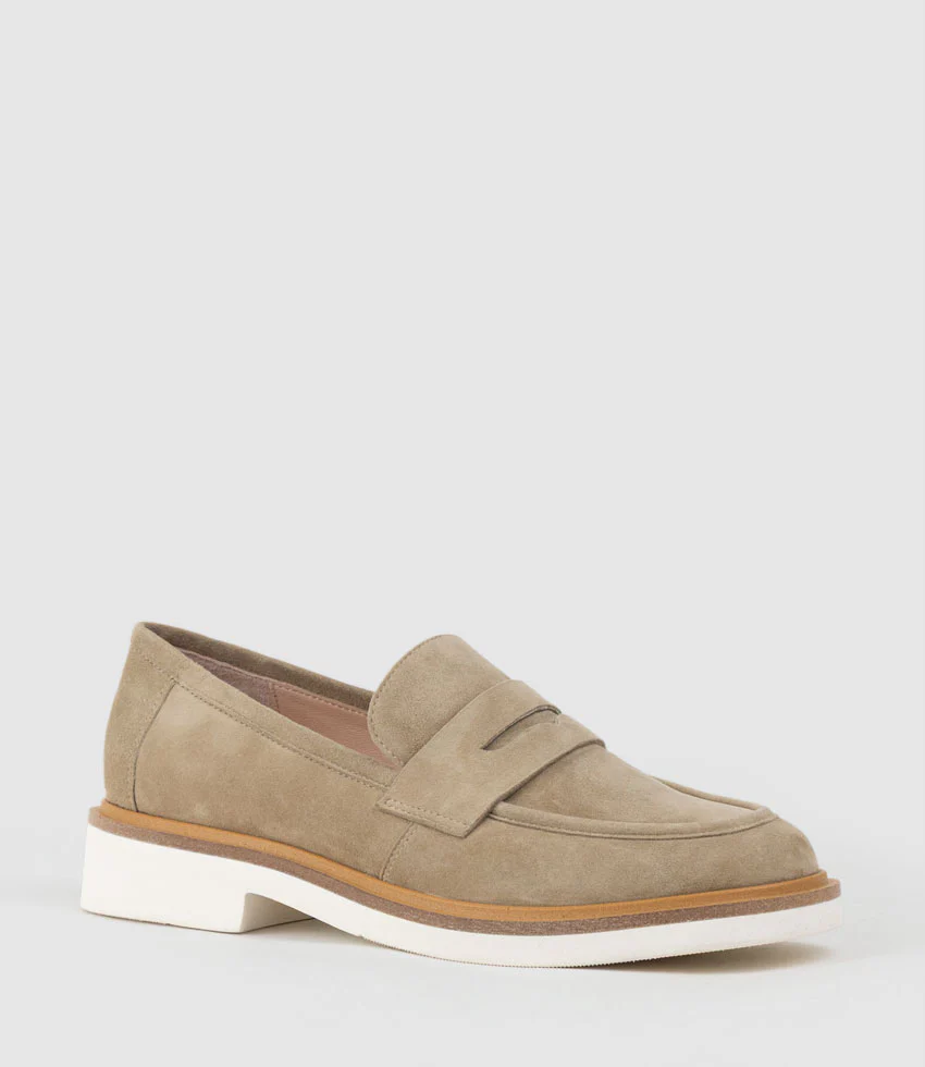 GALIA Loafer with Keeper in Sahara Suede - Image 2