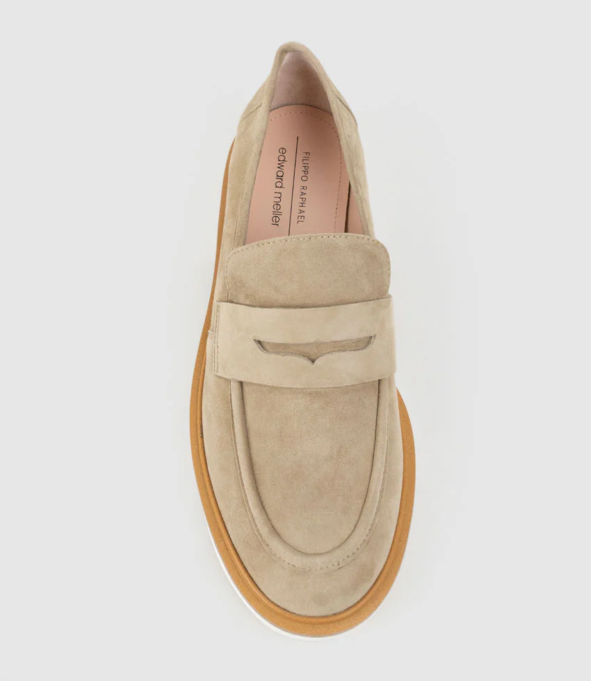 GALIA Loafer with Keeper in Sahara Suede - Image 4
