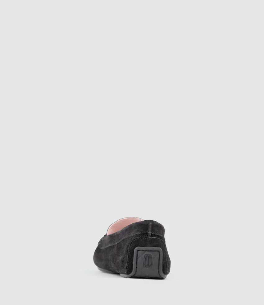 GAMET Loafer with Stitching in Black Suede - Image 3