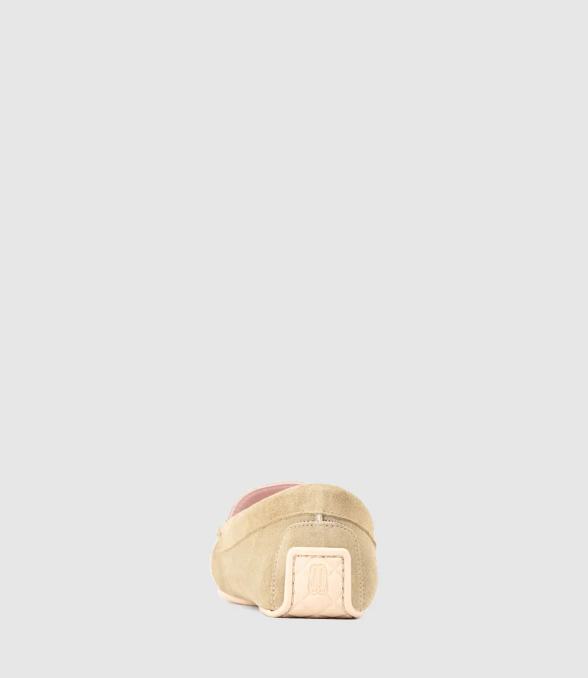 GAMET Loafer with Stitching in Sand Suede - Image 3