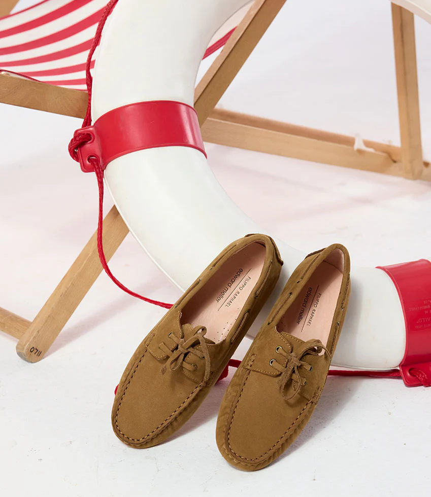 GANT Lace Up Moccasin in Camel Nubuck - Image 2