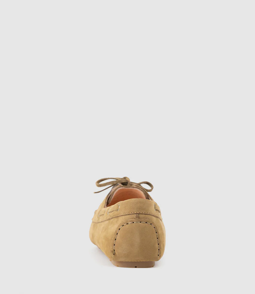 GANT Lace Up Moccasin in Camel Nubuck - Image 4