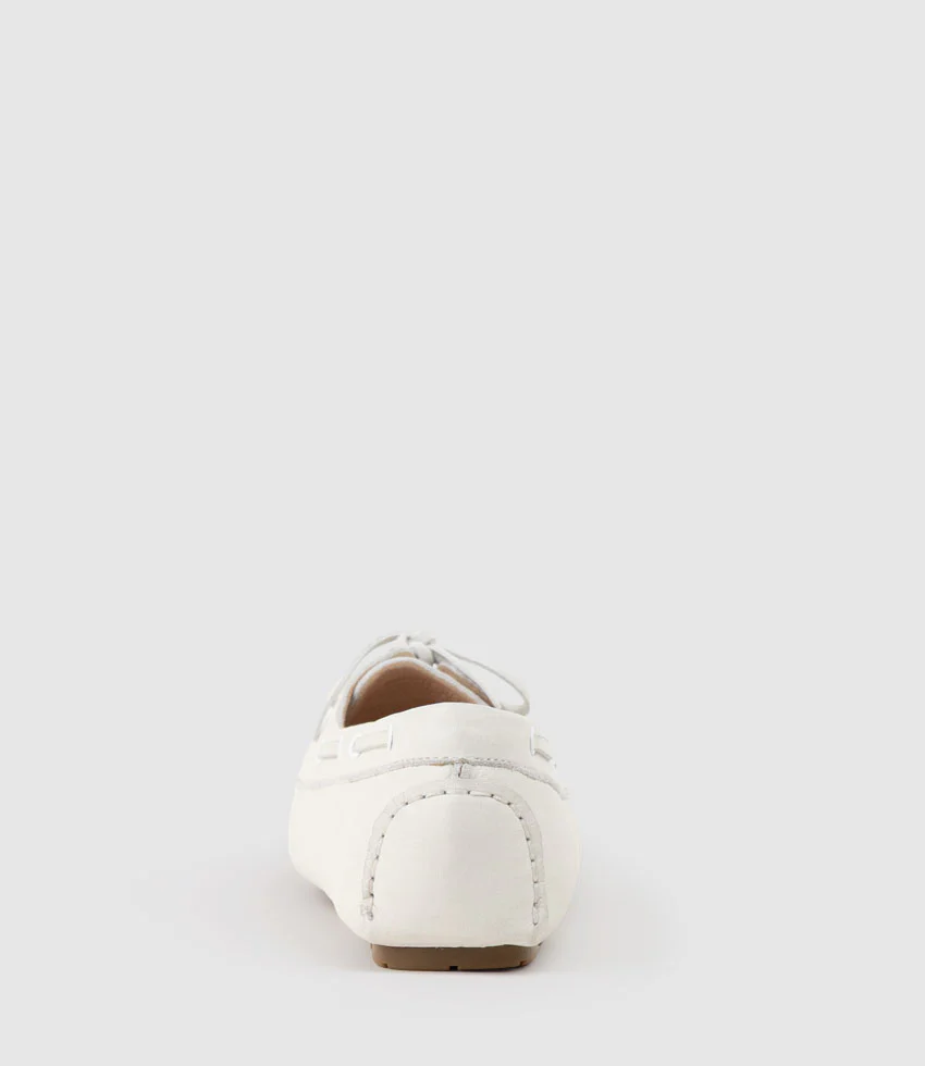 GANT Lace Up Moccasin in White - Image 5