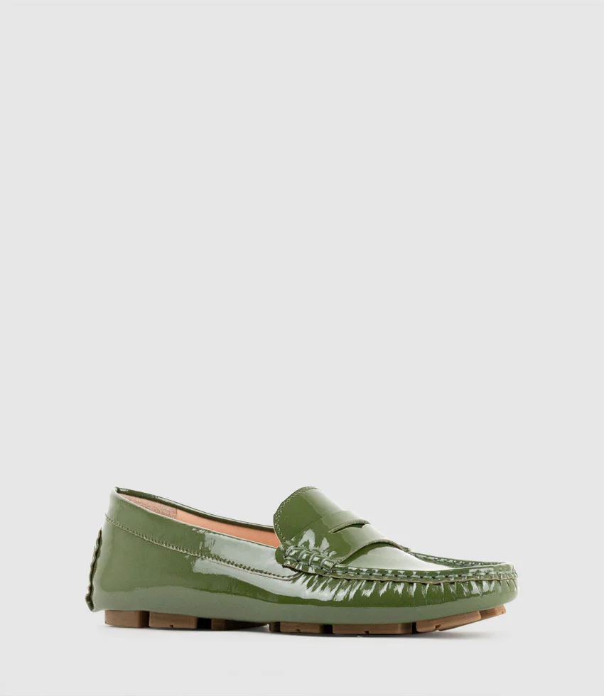 GRACEY Driving Moccasin in Grass Patent - Image 2