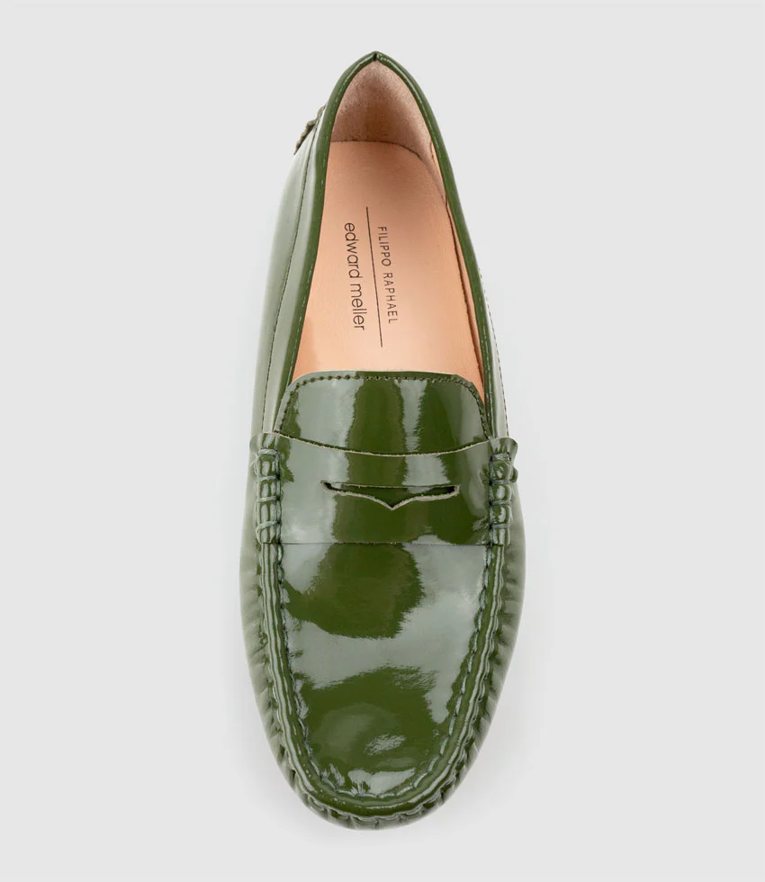 GRACEY Driving Moccasin in Grass Patent - Image 4