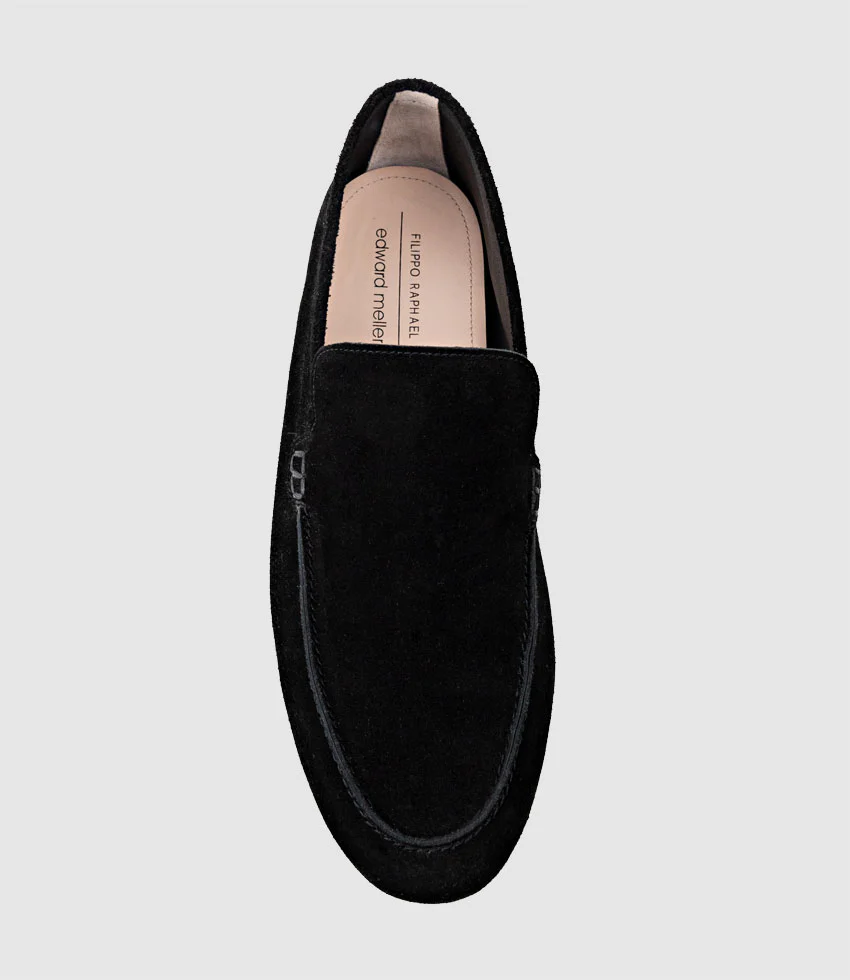 HALT Stitched Loafer in Black Suede - Image 5