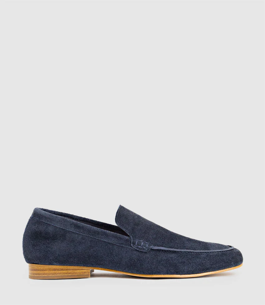 HALT Stitched Loafer in Navy Suede