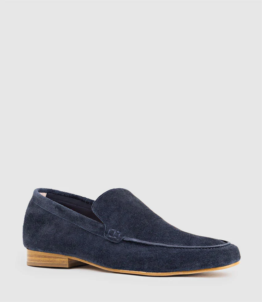 HALT Stitched Loafer in Navy Suede - Image 2