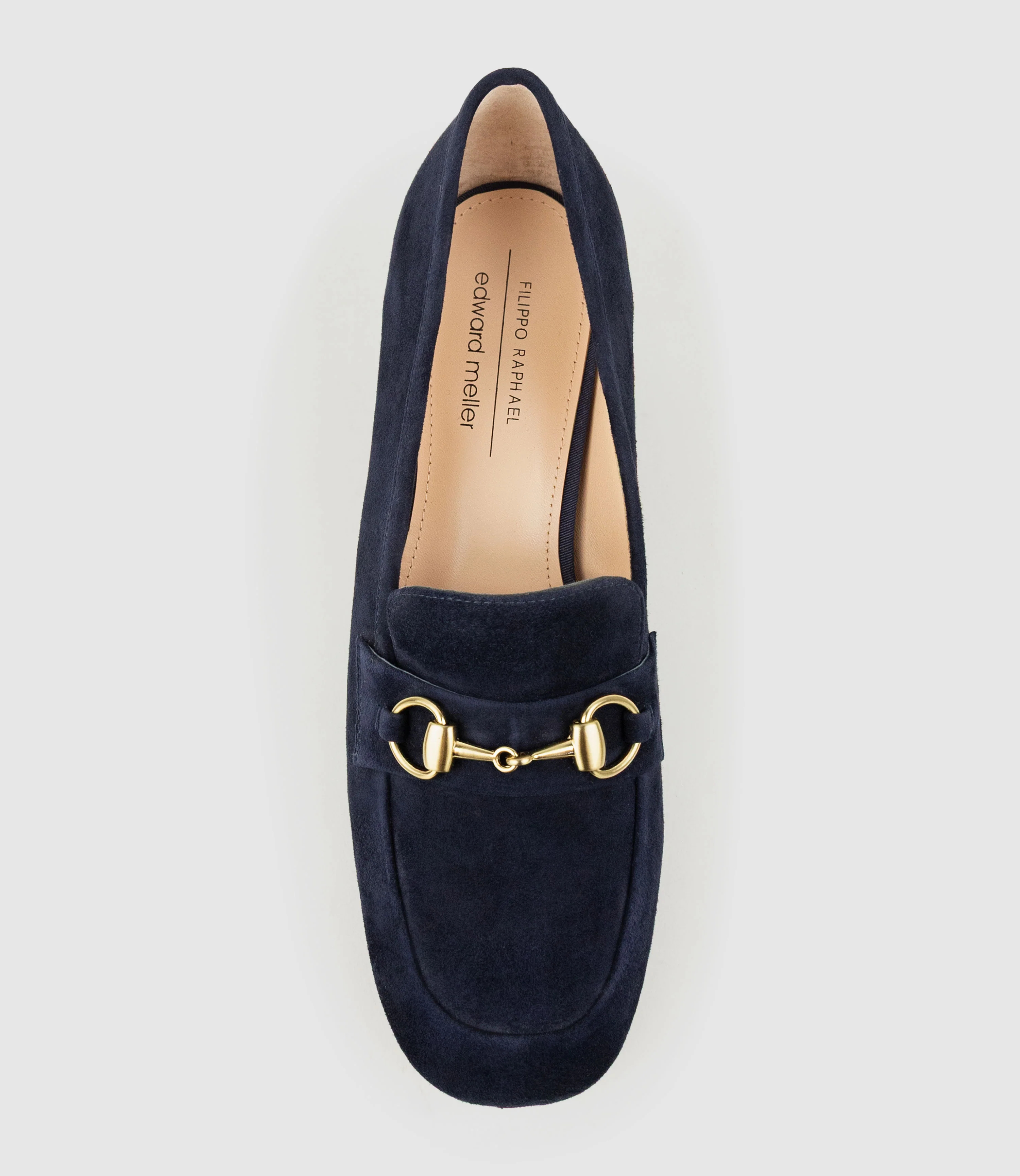 HANNAH45 Heeled Loafer in Navy Suede - Image 5
