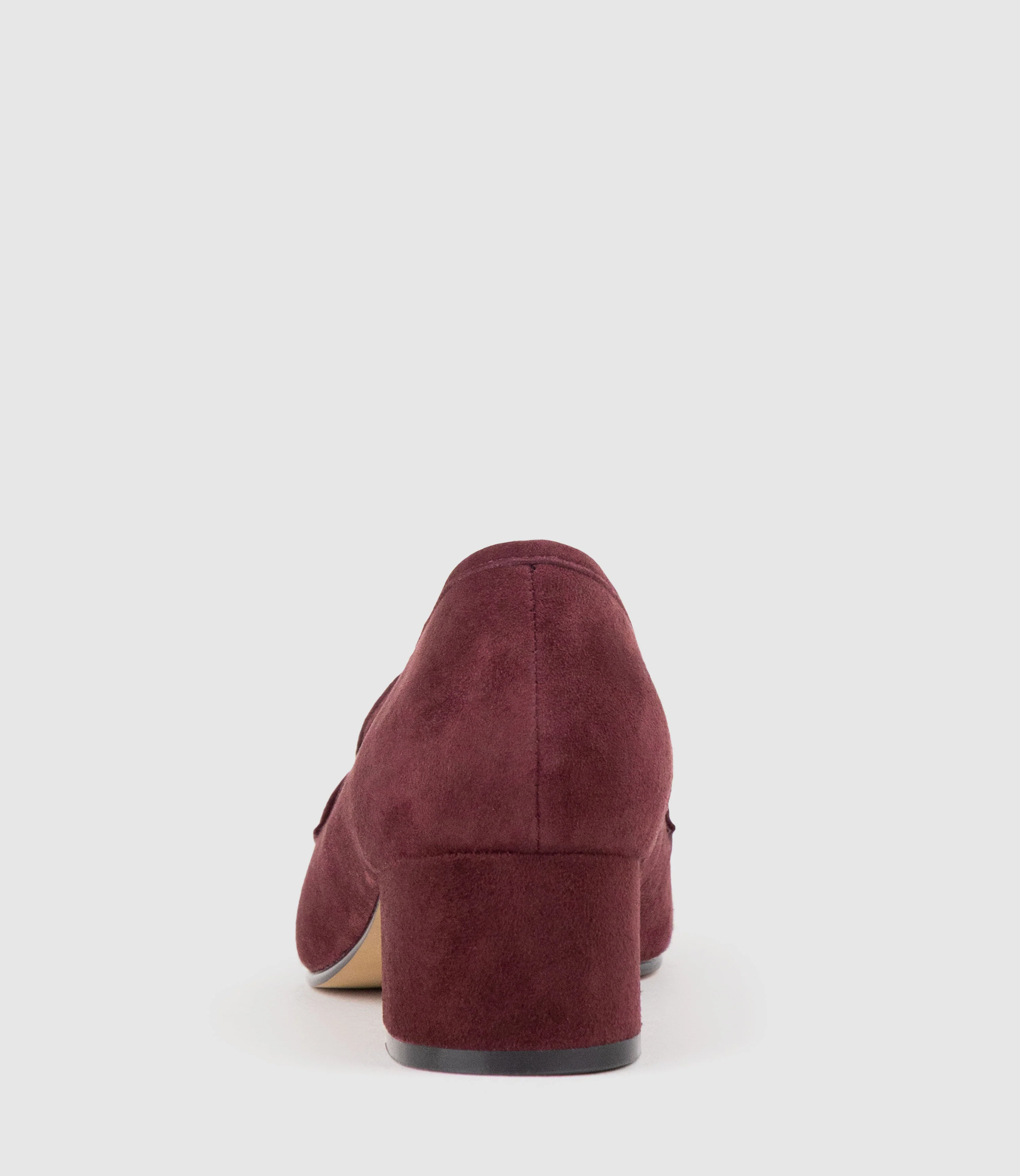 HANNAH45 Heeled Loafer in Wine Suede - Image 3