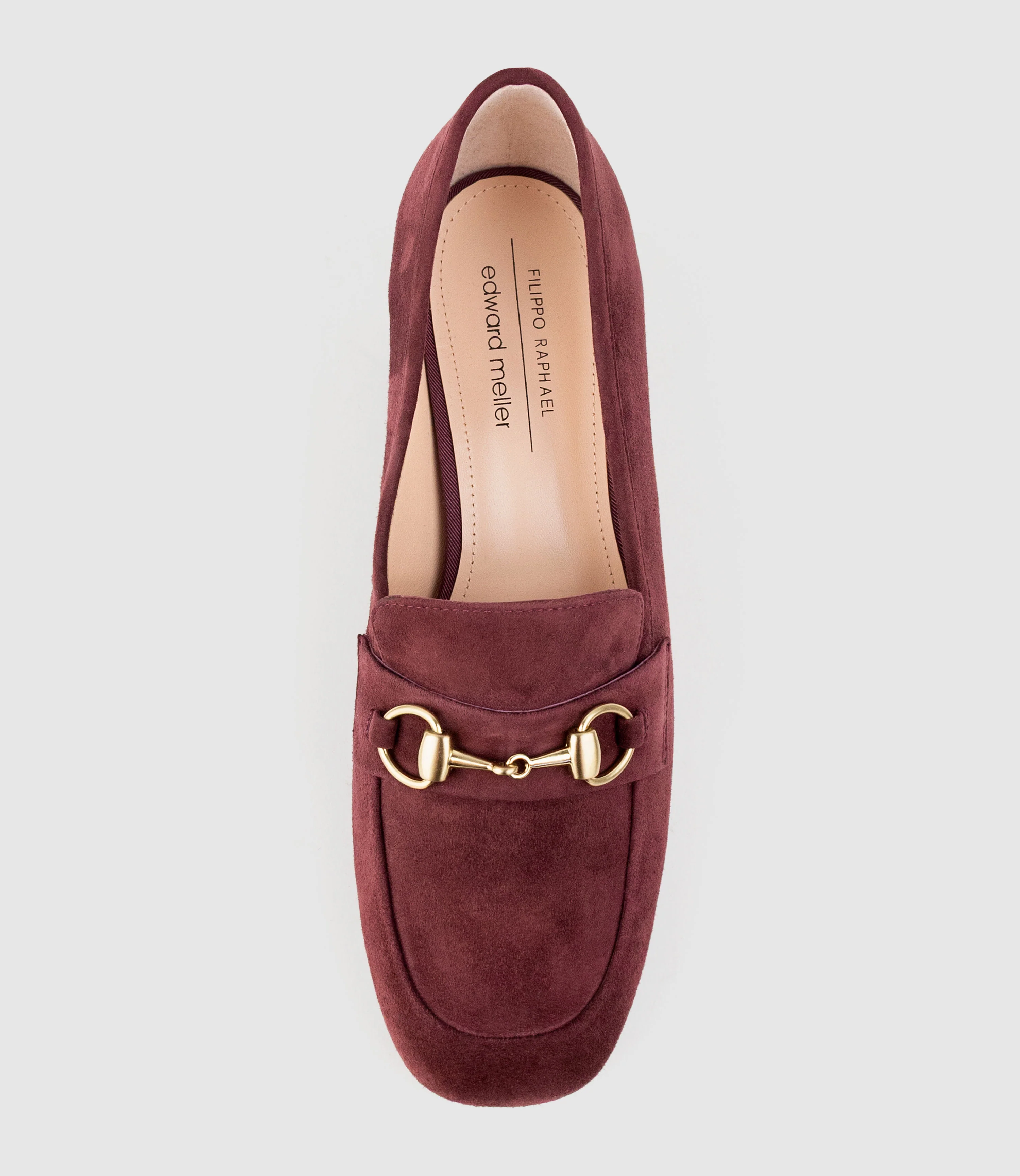 HANNAH45 Heeled Loafer in Wine Suede - Image 4