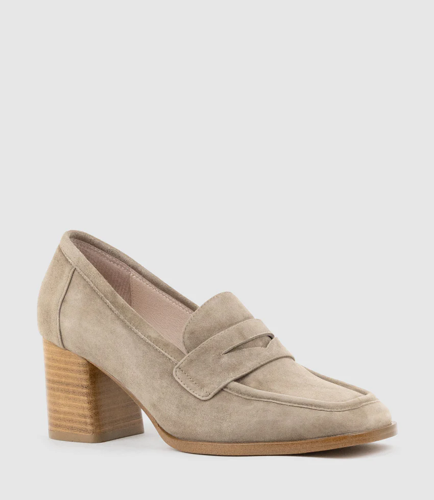 HAZEL65 Albert Throat Pump in Latte Suede - Image 2