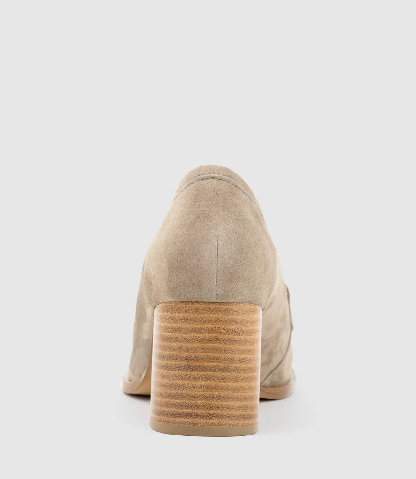 HAZEL65 Albert Throat Pump in Latte Suede - Image 3