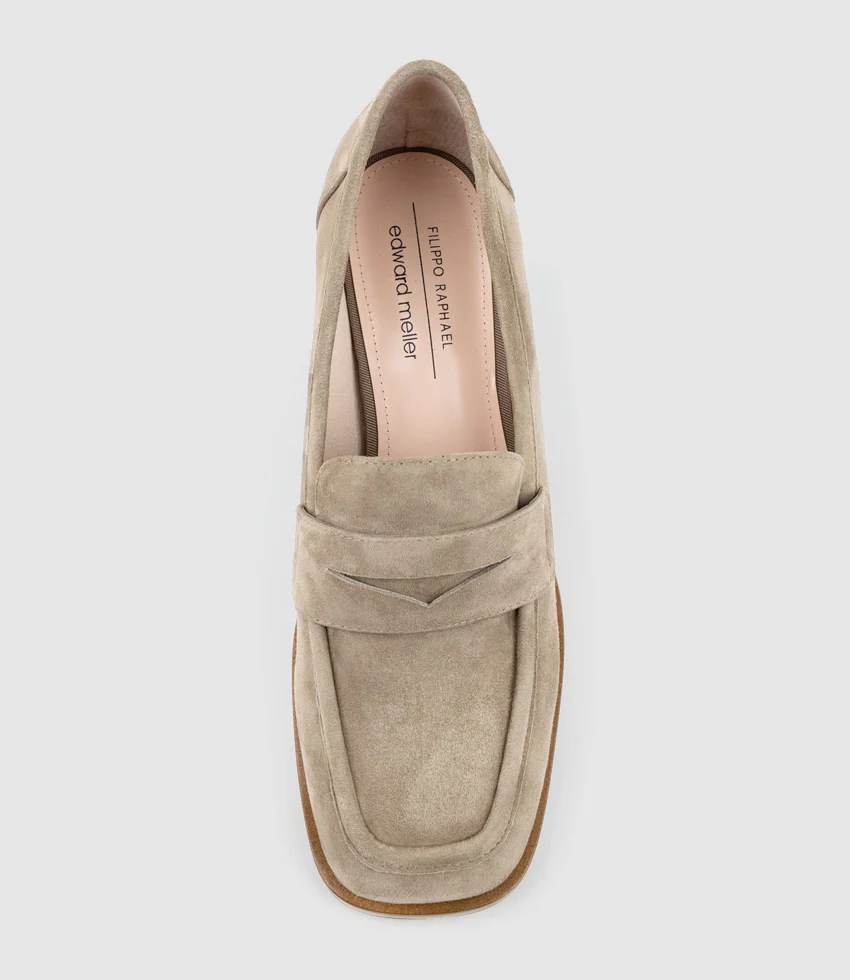 HAZEL65 Albert Throat Pump in Latte Suede - Image 4