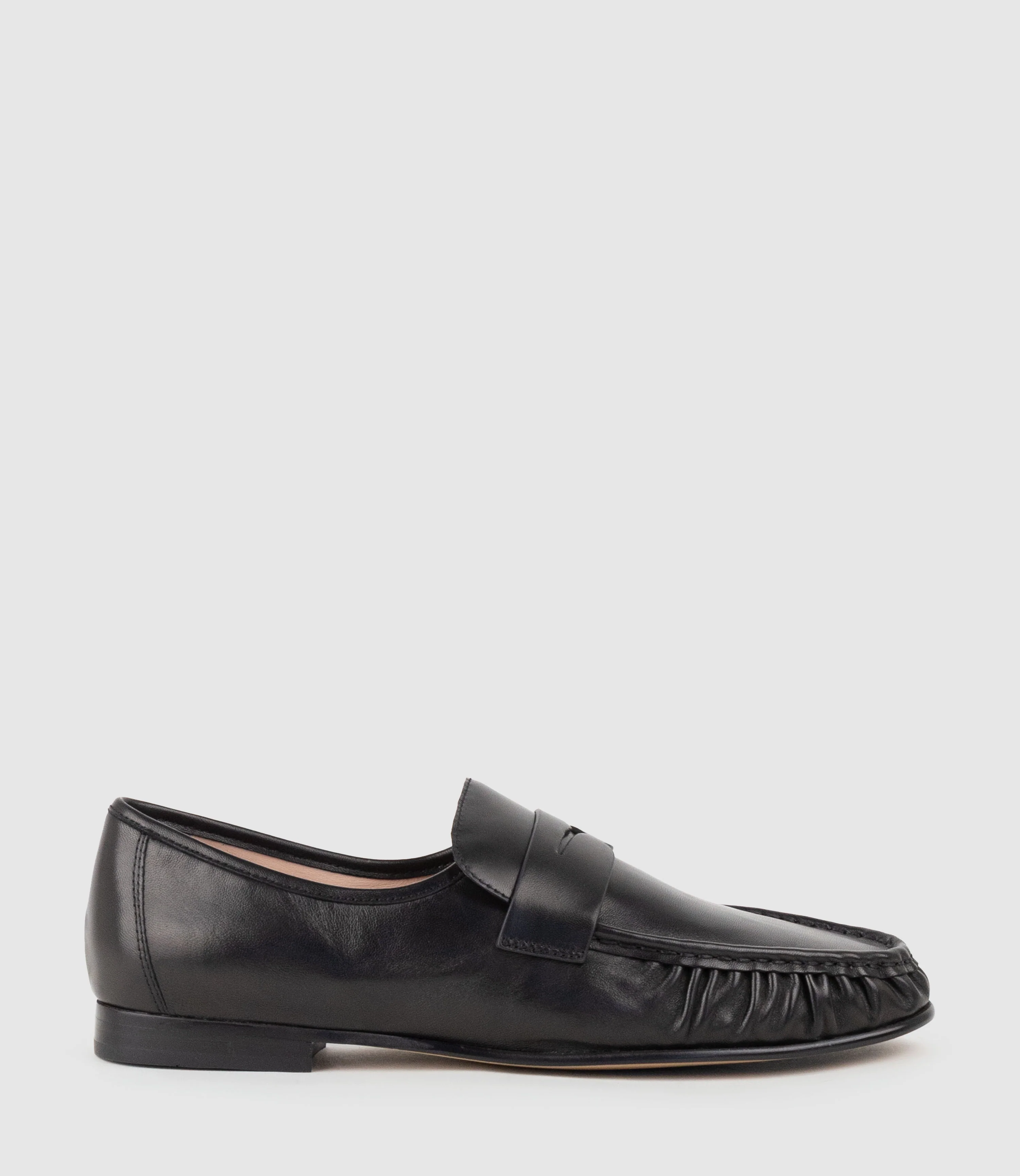 HYPER Ruched Moccasin in Black