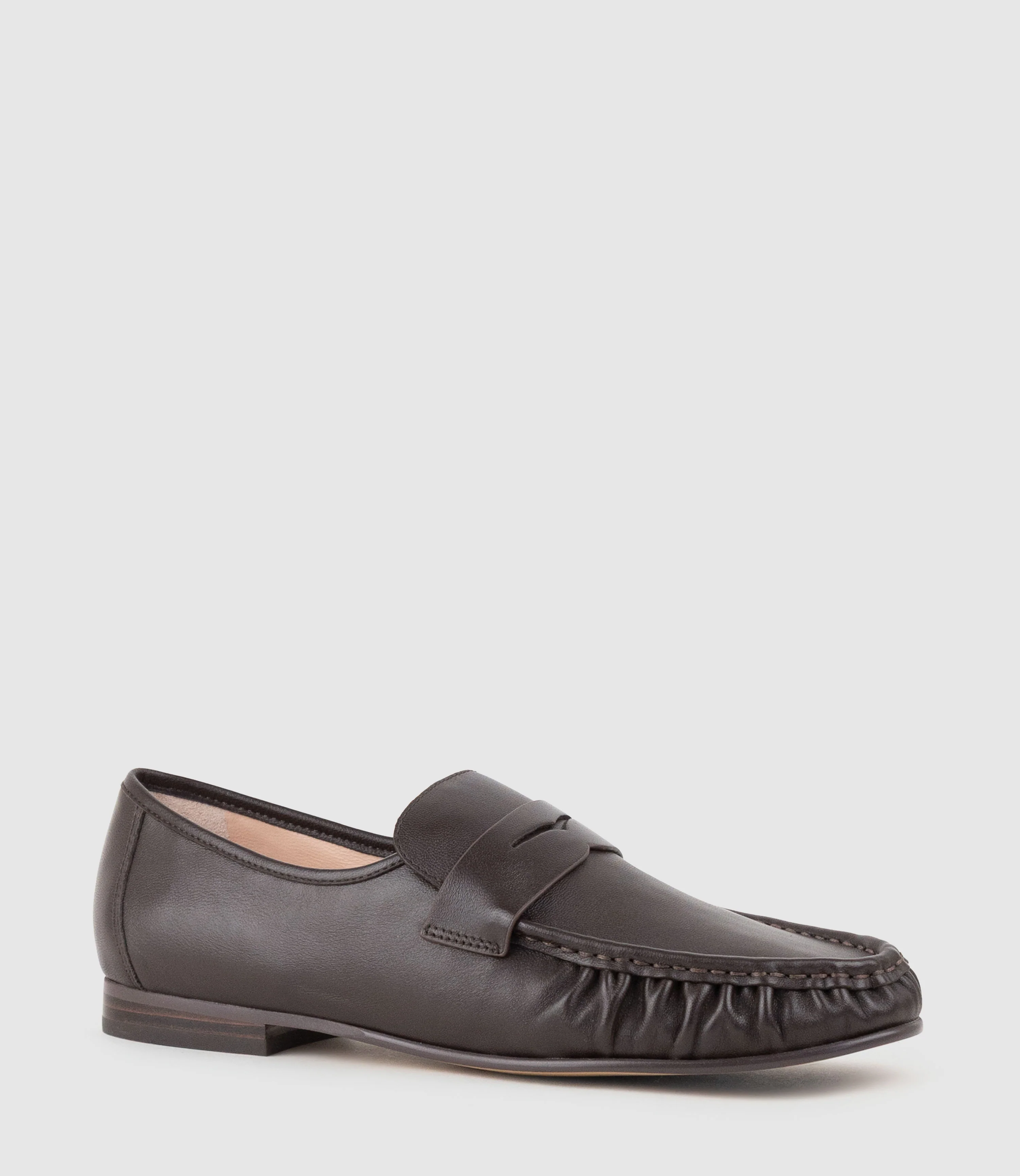 HYPER Ruched Moccasin in Chocolate - Image 2