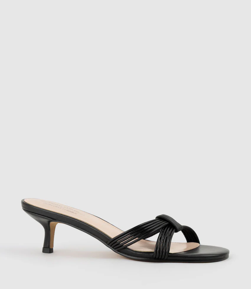 IMALI50 Gathered Knot Slide in Black - Image 2