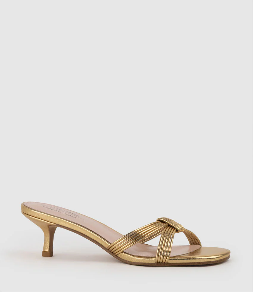 IMALI50 Gathered Knot Slide in Gold - Image 3