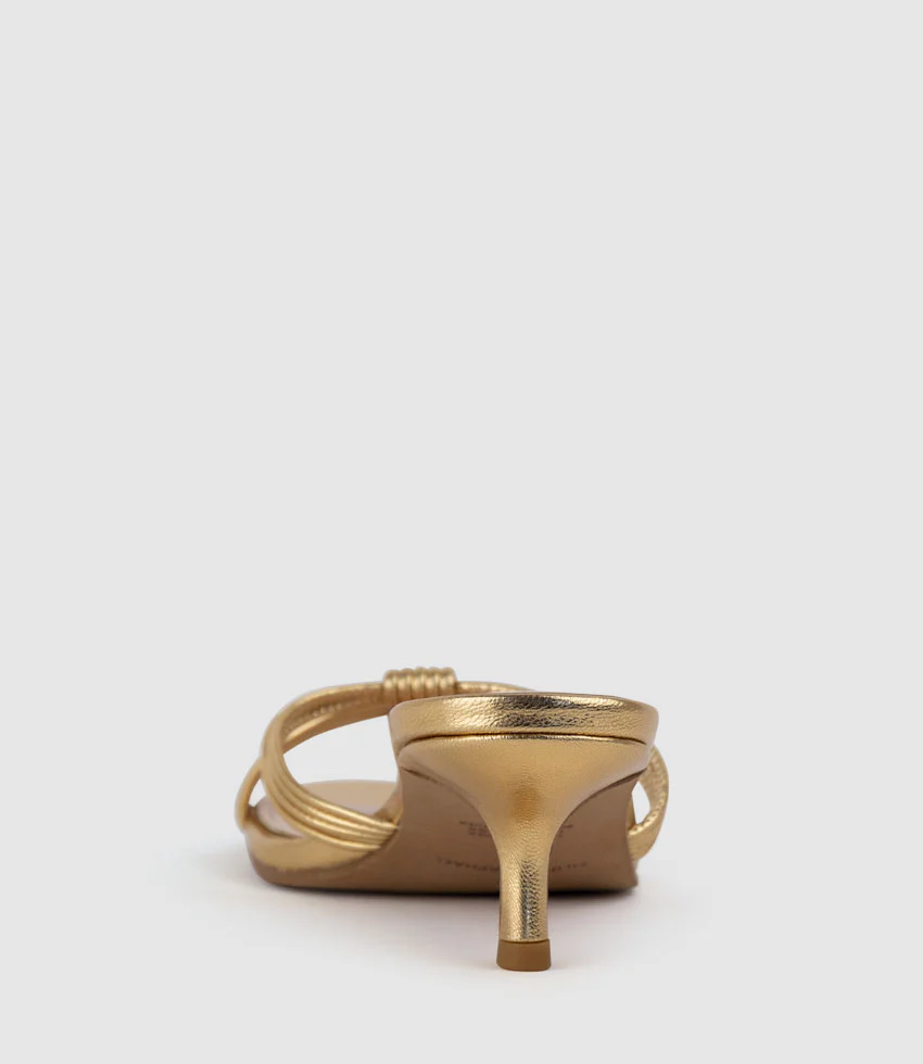 IMALI50 Gathered Knot Slide in Gold - Image 4