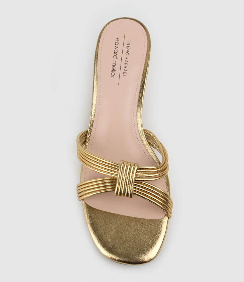 IMALI50 Gathered Knot Slide in Gold - Image 5