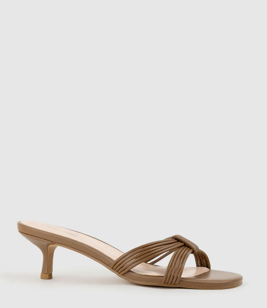 IMALI50 Gathered Knot Slide in Tan - Image 2