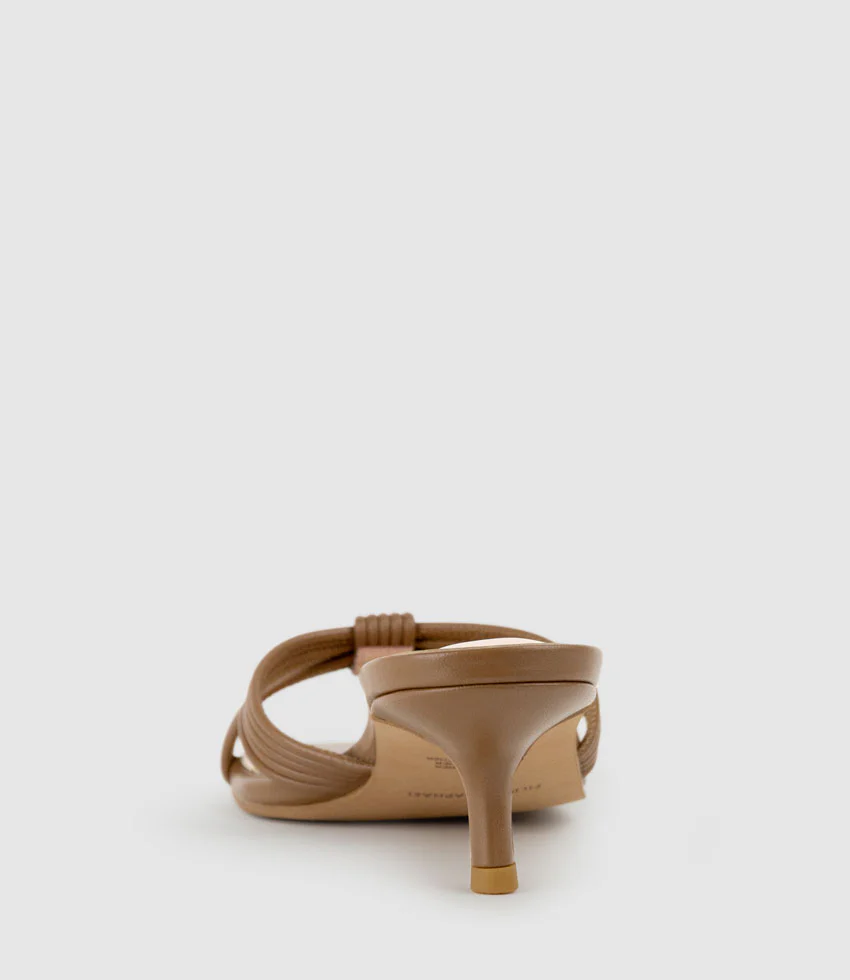 IMALI50 Gathered Knot Slide in Tan - Image 3