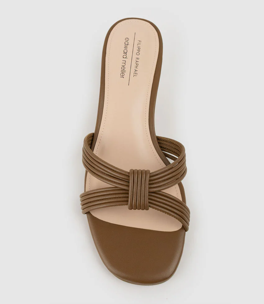 IMALI50 Gathered Knot Slide in Tan - Image 4