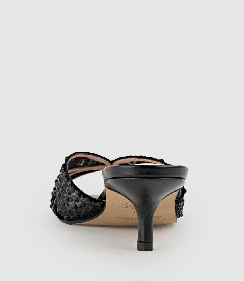 IMOGEN50 Bejewelled Slide in Black - Image 4