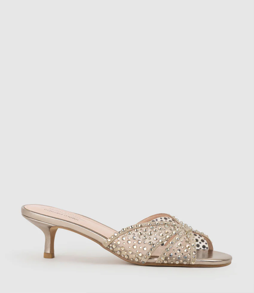 IMOGEN50 Bejewelled Slide in Rosegold - Image 3