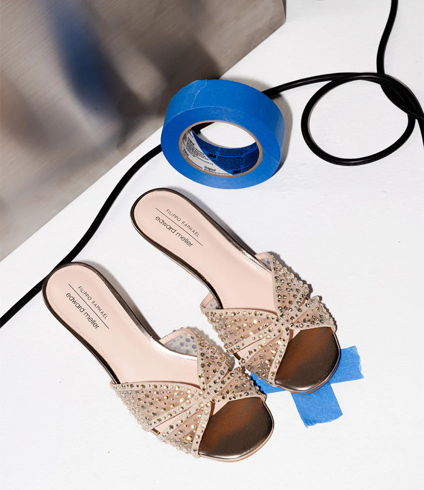 IMOGEN50 Bejewelled Slide in Rosegold - Image 4