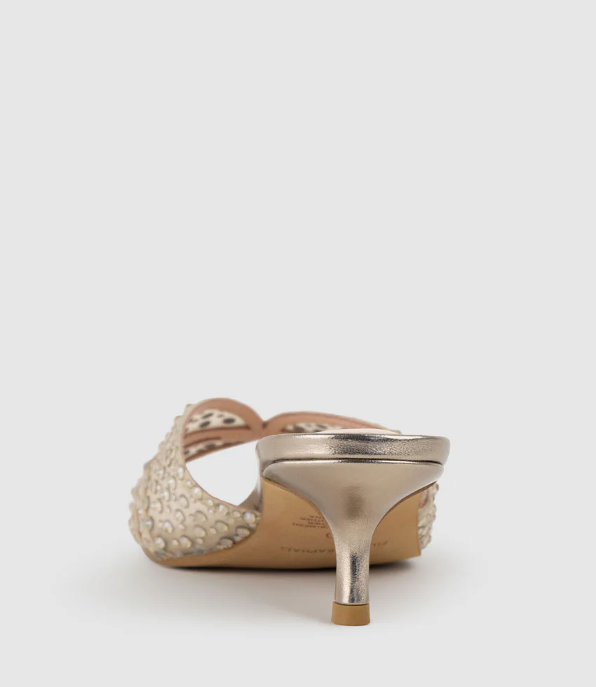 IMOGEN50 Bejewelled Slide in Rosegold - Image 5