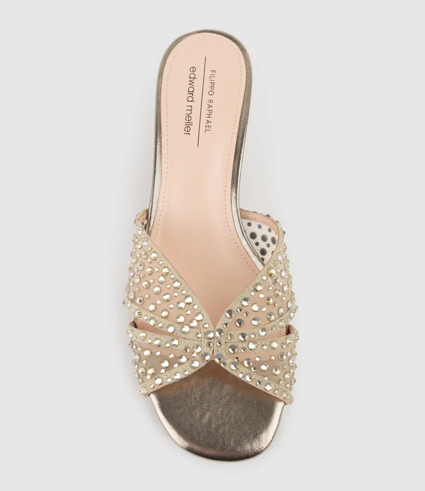 IMOGEN50 Bejewelled Slide in Rosegold - Image 6
