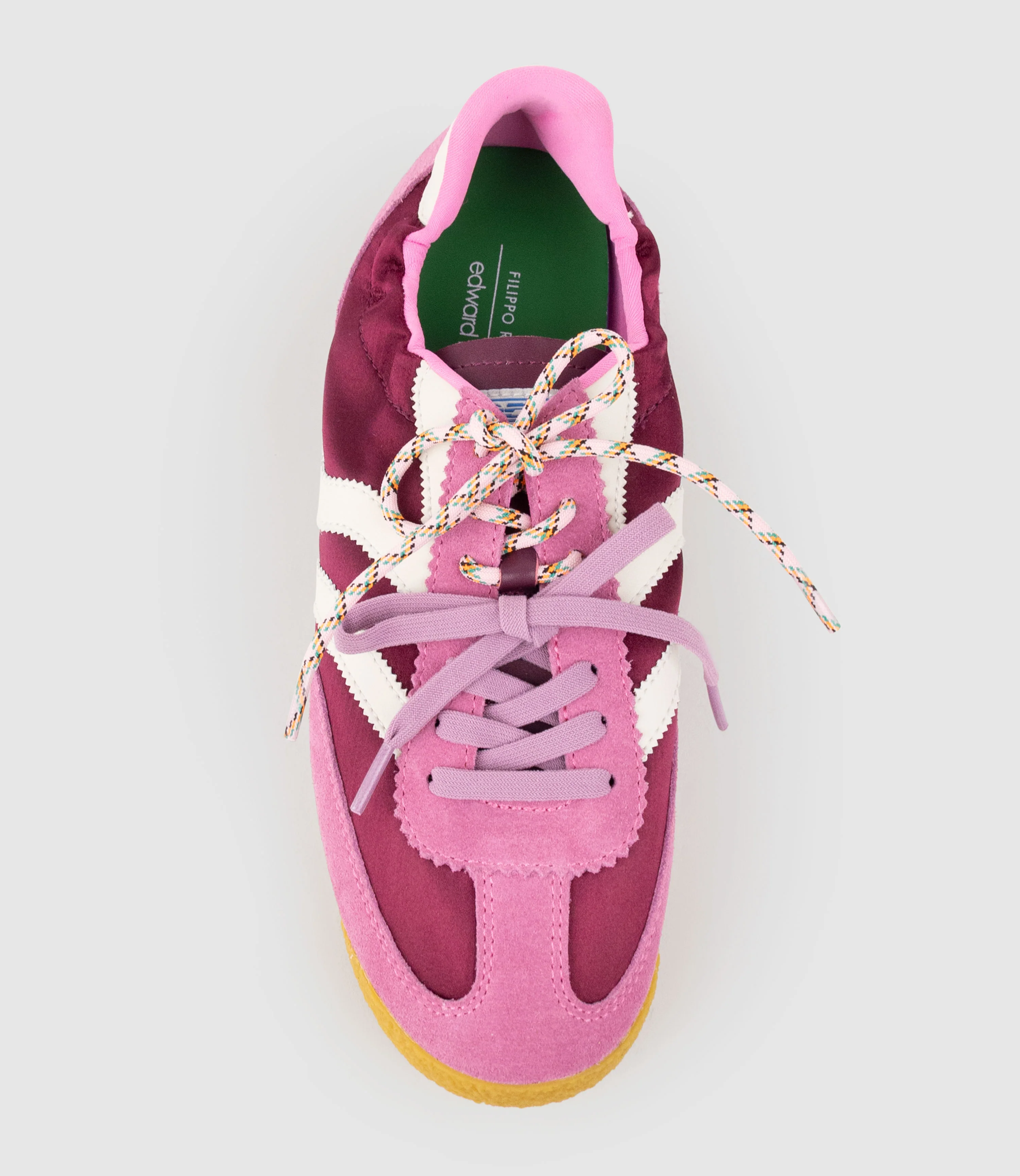 JOVIAL Elastic Sneaker in Burgandy Combo - Image 5