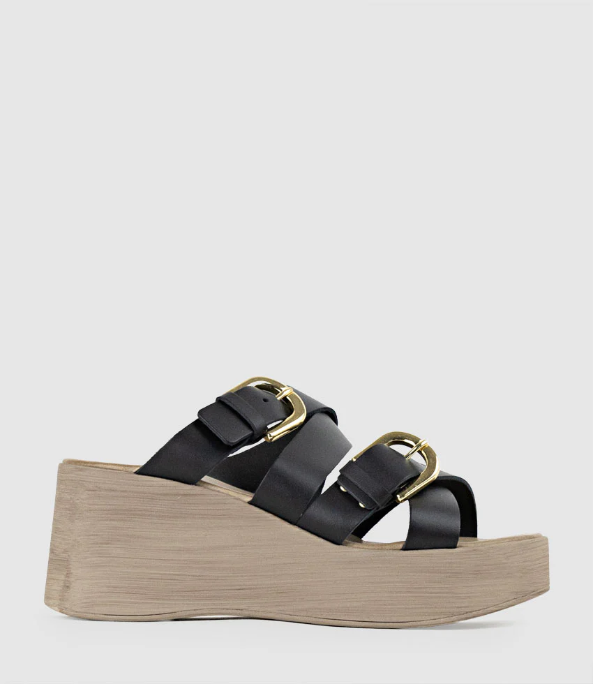 KENNEDY70 Slide on Wedge in Black