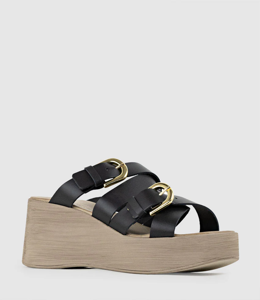 KENNEDY70 Slide on Wedge in Black - Image 3