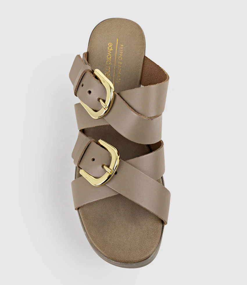KENNEDY70 Slide on Wedge in Taupe - Image 4
