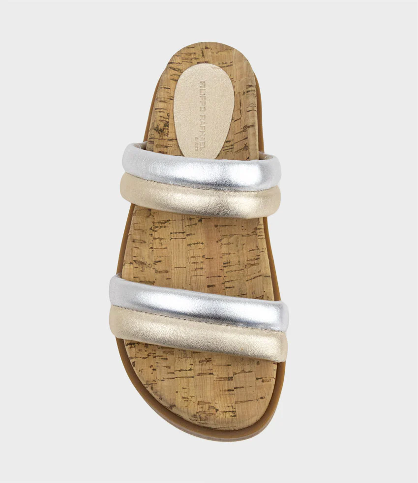 KINALA Two Strap Slide on Unit in Metallic Multi - Image 4