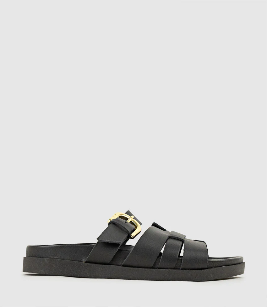 KINSLEY Slide on Footbed in Black