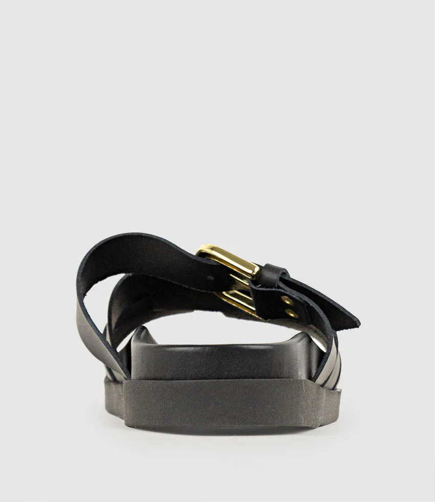 KINSLEY Slide on Footbed in Black - Image 4