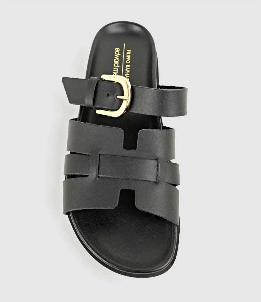 KINSLEY Slide on Footbed in Black - Image 5