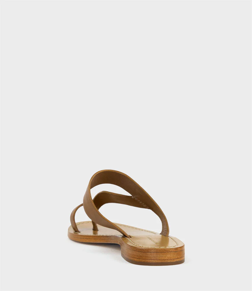 KIRABEE Toe Thong Slide in Tan - Image 3