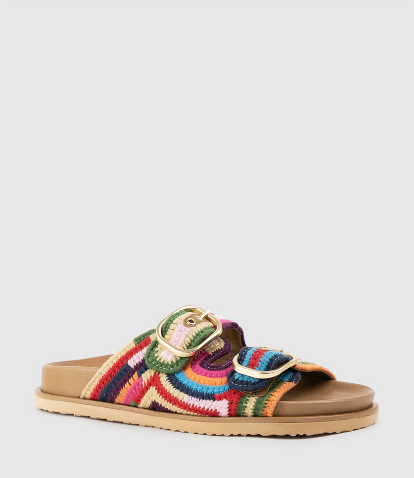 KROSS Woven Slide on Unit in Multicolour - Image 3