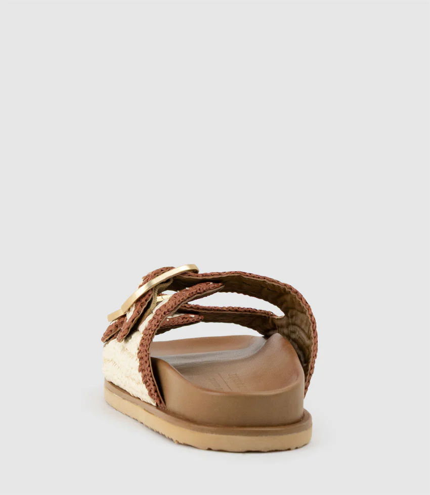 KROSS Woven Slide on Unit in Tan - Image 4