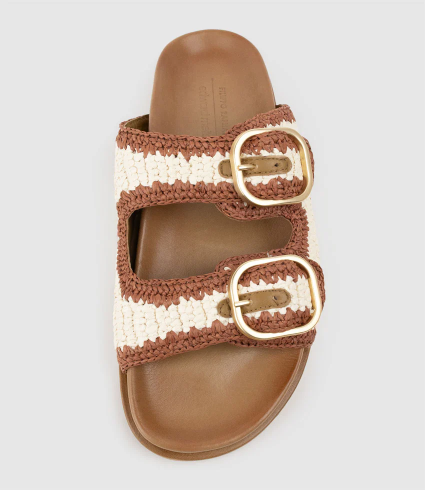 KROSS Woven Slide on Unit in Tan - Image 5